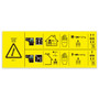 Genie Lift Part # 1296301GT - DECAL, DANGER, MAX CAPACITY 227KG, SIDE FORCE 200/400N, EA