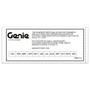 Genie Lift Part # 1306775GT - DECAL,CARB,EPA CERT,2020, EA