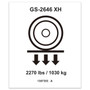 Genie Lift Part # 1307353GT - DECAL, LABEL, WHEEL LOAD, E-DRIVE, GS-2646XH, EA