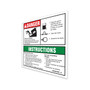 Genie Lift Part # 1305434FRGT - DECAL,DANGER,BRAKE REL SAFETY,H, EA