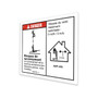 Genie Lift Part # 1301031FRGT - DECAL, DANGER, 40" OUTRIGGER REACH, INDOOR, EA