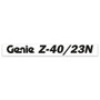 Genie Lift Part # 1299752GT - DECAL,GENIE Z40/23N, BLACK, EA