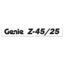 Genie Lift Part # 1299736GT - DECAL,COSMETIC,GENIE Z-45/25 BLACK, EA