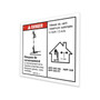 Genie Lift Part # 1298712FRGT - DECAL, DANGER, 36" OUTRIGGER REACH, INDOOR, EA