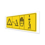 Genie Lift Part # 1298711GT - DECAL, DANGER, MAX CAPACITY 136KG, SIDE FORCE 200N, EA