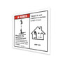 Genie Lift Part # 1298710FRGT - DECAL, DANGER, 31" OUTRIGGER REACH, INDOOR, EA