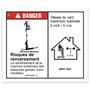 Genie Lift Part # 1298710FRGT - DECAL, DANGER, 31" OUTRIGGER REACH, INDOOR, EA
