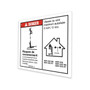 Genie Lift Part # 1298708FRGT - DECAL, DANGER, 26" OUTRIGGER REACH, INDOOR, EA