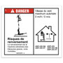 Genie Lift Part # 1298708FRGT - DECAL, DANGER, 26" OUTRIGGER REACH, INDOOR, EA