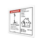 Genie Lift Part # 1298706GT - DECAL, DANGER, 20" OUTRIGGER REACH, INDOOR, EA