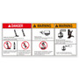 Genie Lift Part # 1298544FRGT - DECAL, DANGER,TIP-OVER,CRUSH, OUTRIGGER, EA
