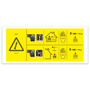 Genie Lift Part # 1296626GT - DECAL, DANGER, MAX CAPACITY 159KG, SIDE FORCE 200N, EA