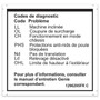 Genie Lift Part # 1296295FRGT - DECAL,LABEL,FAULT CODES, EA