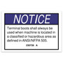 Genie Lift Part # 230726GT - DECAL,NOTICE-USE TERM BOOTS, EA