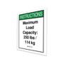Genie Lift Part # 231174GT - DECAL,NOTICE,MAX CAPACITY 250, EA