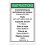 Genie Lift Part # 1266712FRGT - DECAL,KOHLER ENG.SPEC,3000RPM, EA