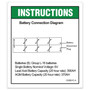 Genie Lift Part # 1308915GT - DECAL, BATT CONN DIAGRAM, S-60FE/DC, EA