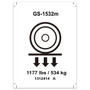 Genie Lift Part # 1312414GT - DECAL,LABLE,WHEEL LOAD GS-1532m, EA