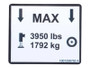 JLG Part # 1001256792 | DECAL,MAX TIRE LOAD, EA