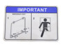 JLG Part # 1001260780 | DECAL,REAR WINDOW ENTRY/EXIT, EA