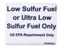 JLG Part # 133278GN | GN-DECAL,LOW/ULTRA LOW SULFUR, EA