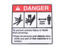 JLG Part # 332/H9250JCB | JCB-DECAL, DANGER PINCH, EA