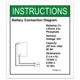 Genie Lift Part # 1311621GT - DECAL,INSTRUCT,BATTERY CONNECT,LITHIUM, EA