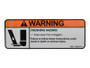 JLG Part # 1001136094 | DECAL,CRUSHING HAZARD, EA