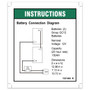 Genie Lift Part # 1321484GT - DECAL,INSTRUCT,BATTERY CONNECT,GS-1932, EA
