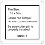 Genie Lift Part # 1322123GT - DECAL,LABEL,TIRE SPECS, GS-3246/4046, EA