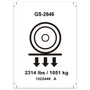 Genie Lift Part # 1322448GT - DECAL, LABEL, WHEEL LOAD, GS-2646, EA