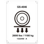 Genie Lift Part # 1322450GT - DECAL, LABEL, WHEEL LOAD, GS-4046, EA