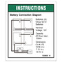 Genie Lift Part # 1324023GT - DECAL,INSTRUCT,BATTERY CONNECT,GS4046, EA