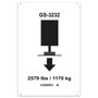 Genie Lift Part # 1324551GT - DECAL, LABEL, OUTRIGGER LOAD, GS-3232, EA
