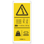 Genie Lift Part # 1322841GT - DECAL, DANGER, PIPE CRADLE,SYMBOL,GS46, EA