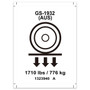 Genie Lift Part # 1323940GT - DECAL, LABEL, WHEEL LOAD, GS-1932 AUS, EA