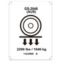Genie Lift Part # 1323969GT - DECAL, LABEL, WHEEL LOAD, GS-2646 AUS, EA