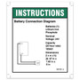 Genie Lift Part # 1327703GT - DECAL, INSTRUCT, BATTERY CONNECT, LITHIUM (ACE), EA