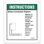 Genie Lift Part # 1327704GT - DECAL, INSTRUCT, BATTERY CONNECT, LITHIUM (ACE), EA