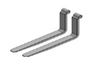A front view of Haugen FT-0010 Replacement Telehandler Fork Tines with a 48" tine length, designed to fit OEM carriages for secure and efficient material handling. A front view of Haugen FT-0010 Replacement Telehandler Fork Tines with a 48" tine length, designed to fit OEM carriages for secure and efficient material handling.