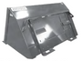 A durable 72" skid steer and mini wheel loader fertilizer bucket with a heavy-duty design, reinforced side stiffeners, and a bolt-on cutting edge for efficient material handling. A durable 72" skid steer and mini wheel loader fertilizer bucket with a heavy-duty design, reinforced side stiffeners, and a bolt-on cutting edge for efficient material handling.