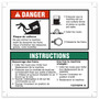 Genie Lift Part # 1323792FRGT | DECAL DANGER BRAKE REL SAFETY, EA