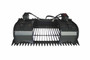 Haugen TSBG-72 72" Telehandler Skeleton Brush Grapple showing the heavy-duty frame, dual-cylinder grapple system, and tine design built for handling brush, logs, and debris.