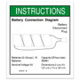 Genie Lift Part # 114117GT - DECAL,BATT CONN DIAGRAM, EA
