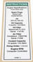 Genie Lift Part # 114169GT - DECAL, FORD ENGINE SPEC DSG423, EA