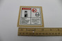 Genie Lift Part # 114258FRGT - DECAL,DANGER,EXPLOSION,NO SMOK, EA