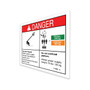 Genie Lift Part # 114269GT - DECAL,DANGER,WELDER TIP HAZARD, EA