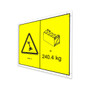 Genie Lift Part # 114345GT - DECAL,LABEL,TIPOVER,BATTERIES, EA