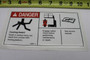 Genie Lift Part # 133092GT - DECAL,CRUSH HAZARD,USE SAFETY, EA