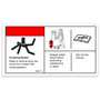 Genie Lift Part # 133092GT - DECAL,CRUSH HAZARD,USE SAFETY, EA